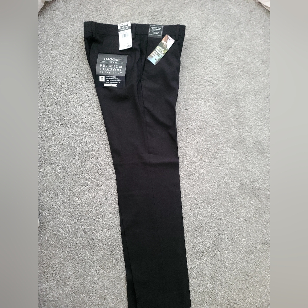 Haggar Black Dress Pants Slim Fit
